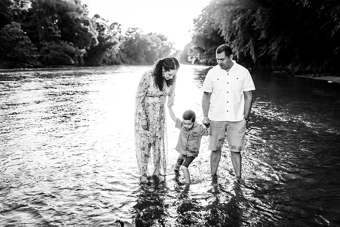 Family Portrait at the creek in Memphis, TN