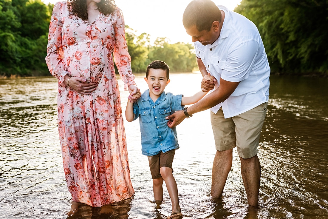 Family Portrait at the creek in Memphis, TN