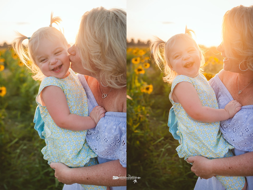 family photos in sunflower field at the agricenter, memphis, tn