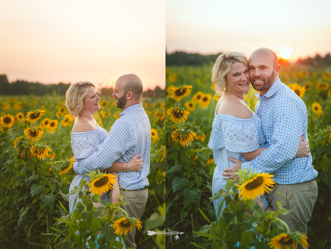 family photos in sunflower field at the agricenter, memphis, tn