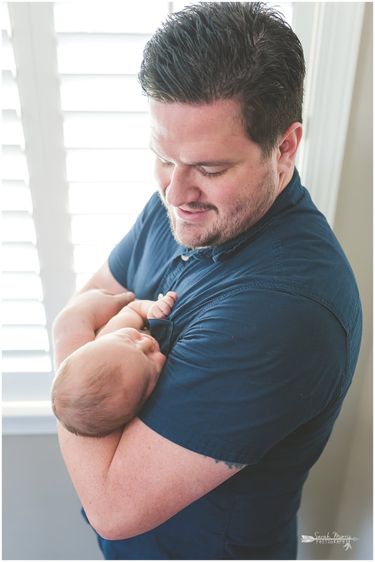 Newborn photos with dad