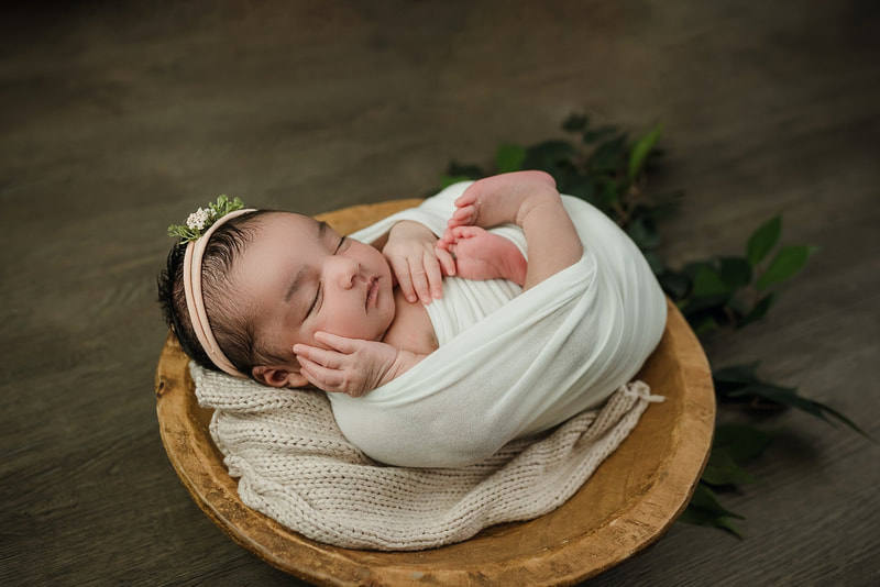 newborn baby girl posed for newborn session in Memphis, TN