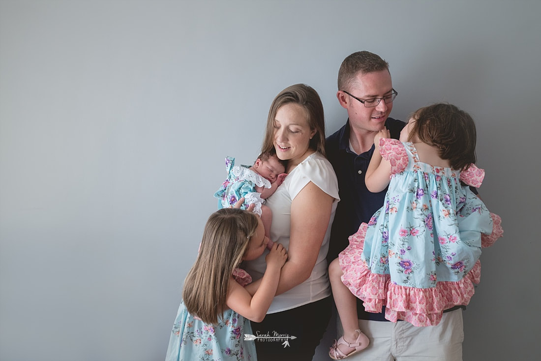 entire family, mom and dad and all 3 girls