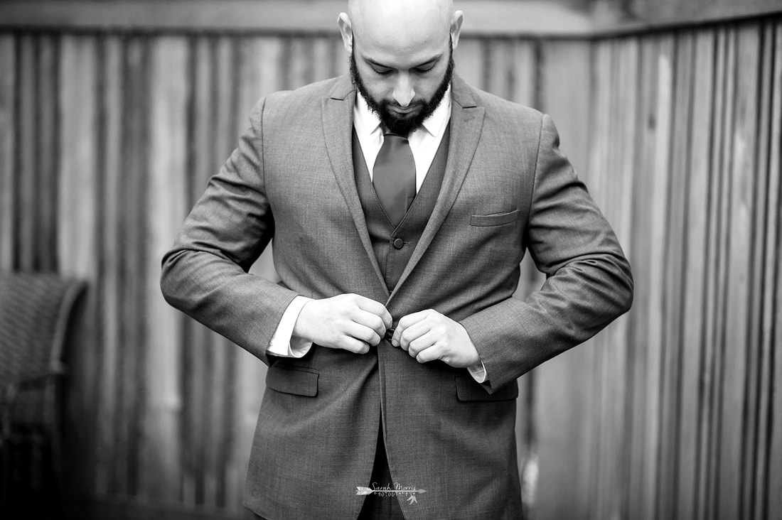 groom getting ready at Overton Chapel, Memphis Wedding Photographer