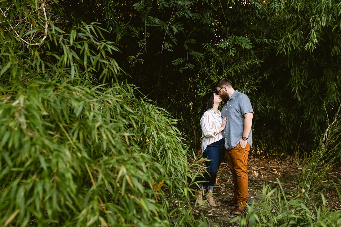 engagement photos in the garden of the historic Woodruff-Fontaine house in Memphis