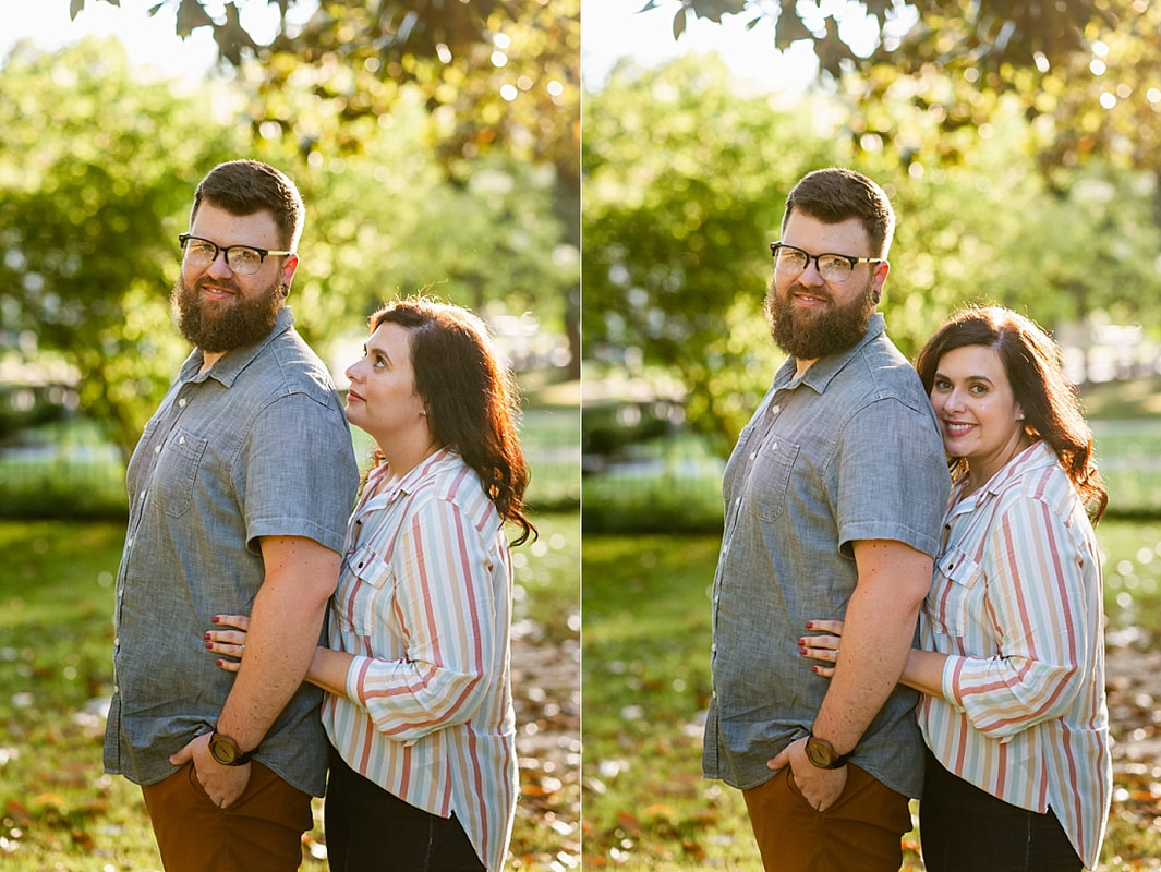 engagement photos in the front lawn of the historic Woodruff-Fontaine House in Memphis