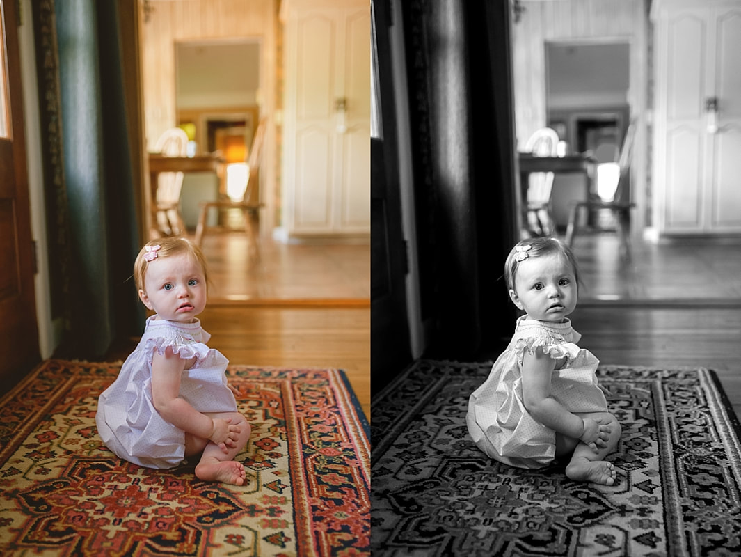baby girl during in home lifestyle family session in collierville, tn