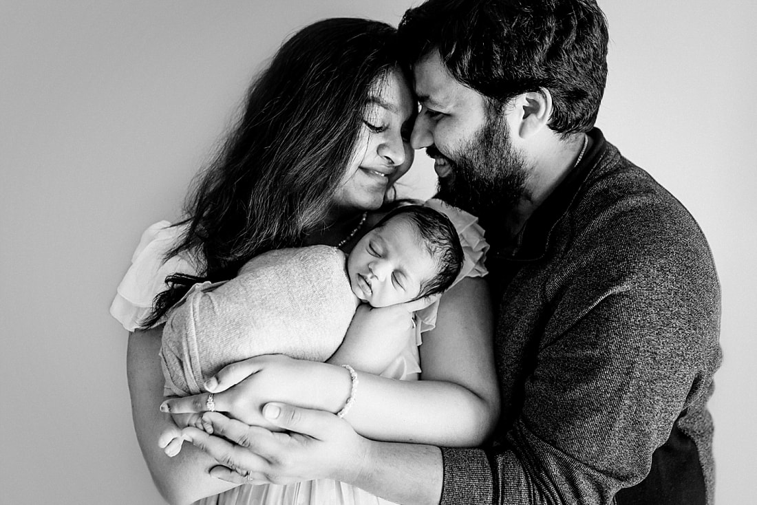 family portrait during newborn photo session in memphis