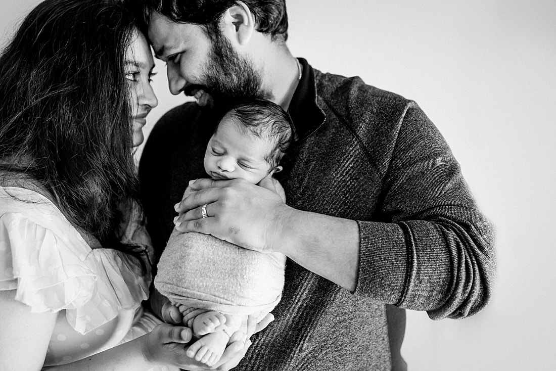 family portrait during newborn photo session in memphis