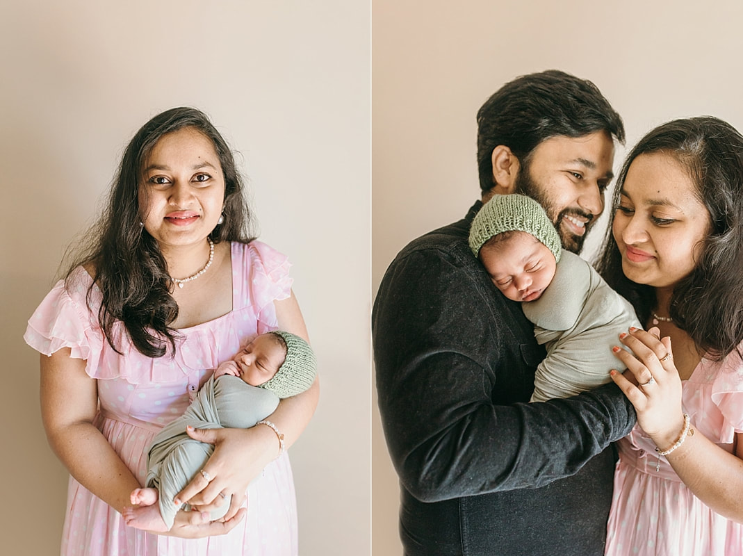 family portrait during newborn photo session in memphis