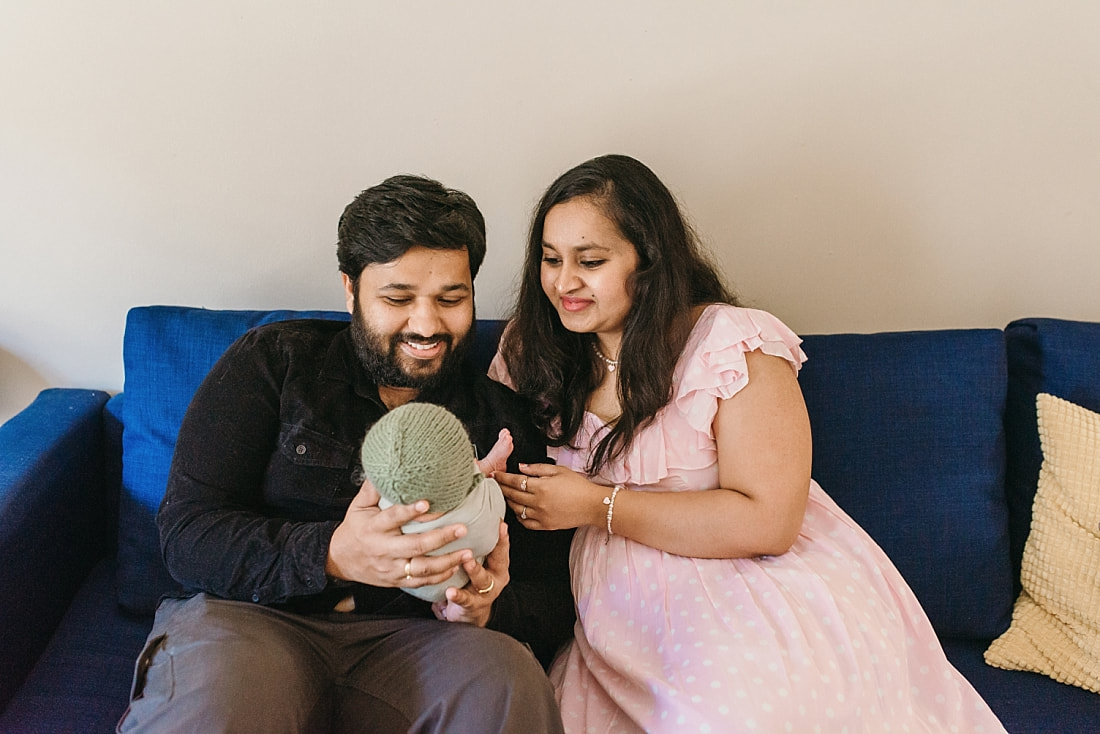 family portrait during newborn photo session in memphis