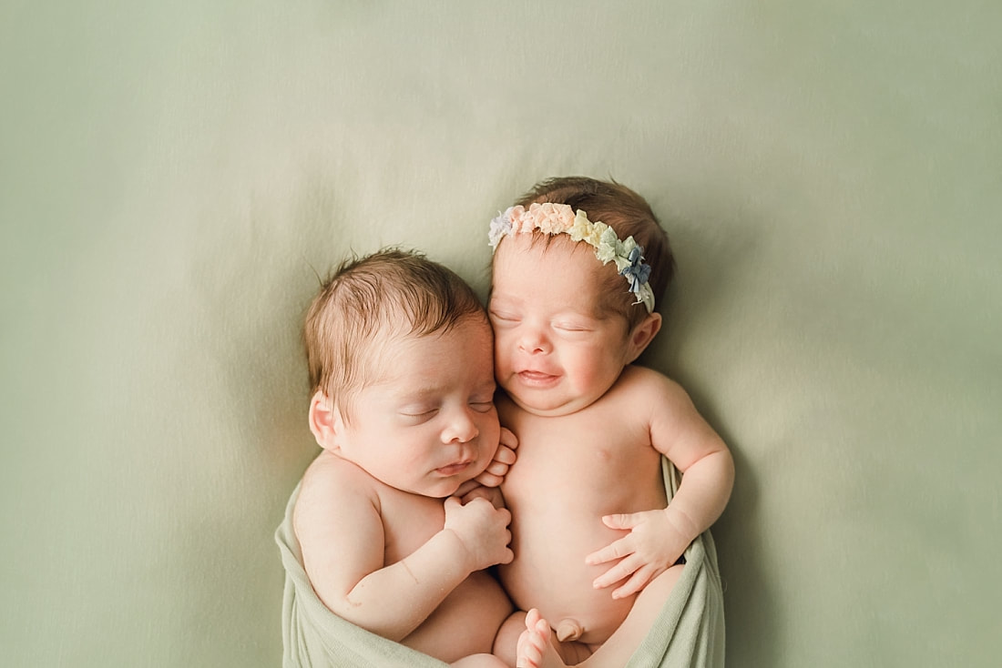 Twin Newborn Portraits in Memphis, TN