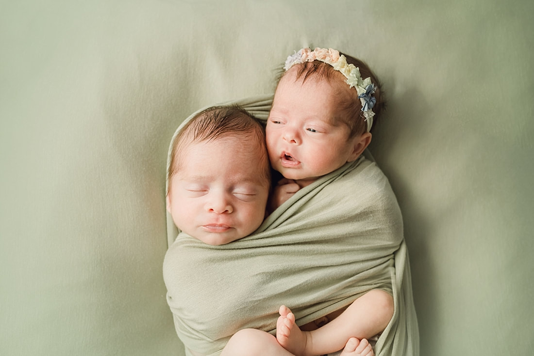 Twin Newborn Portraits in Memphis, TN