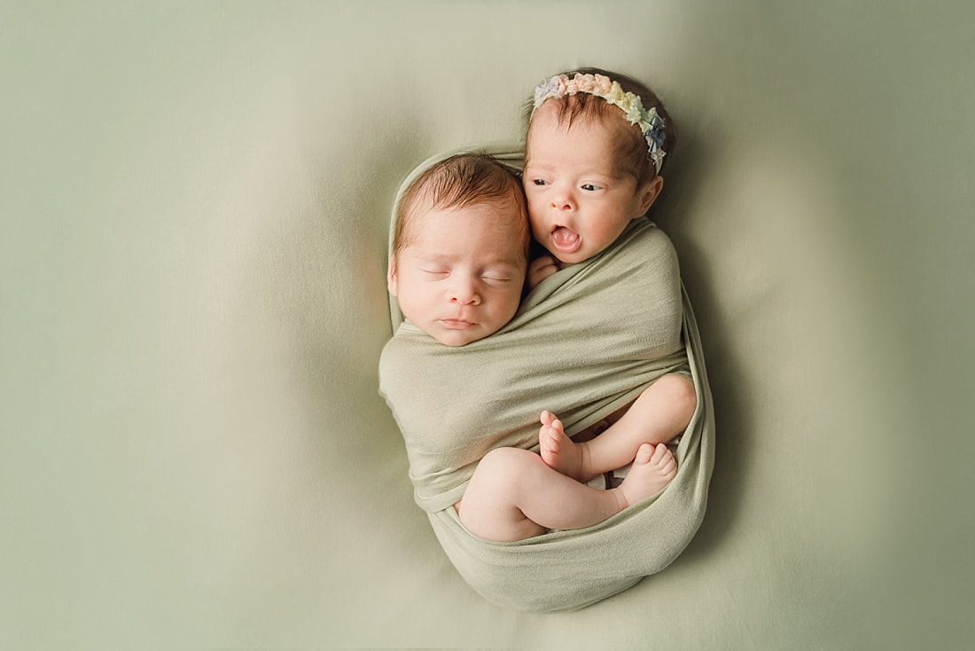 Twin Newborn Portraits in Memphis, TN