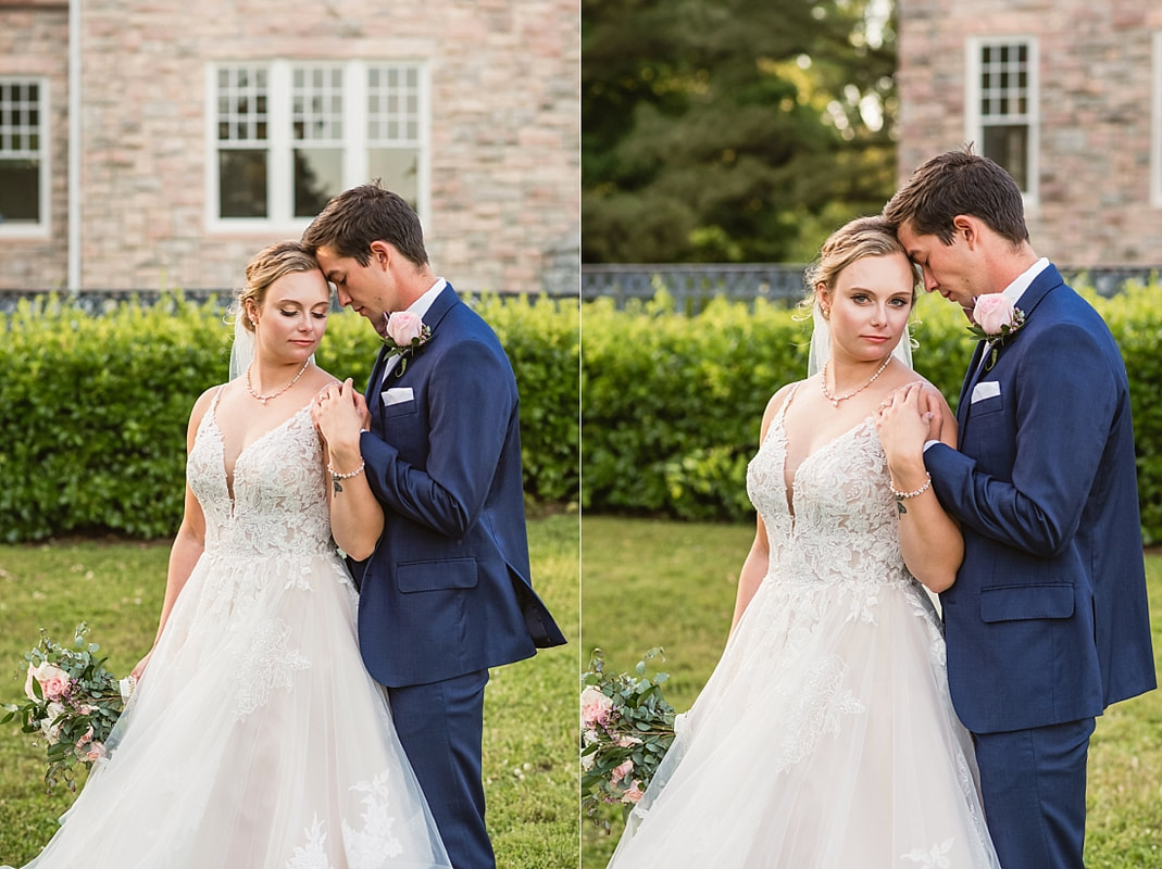 wedding portraits of bride and groom + Pink Palace Wedding + Memphis, TN