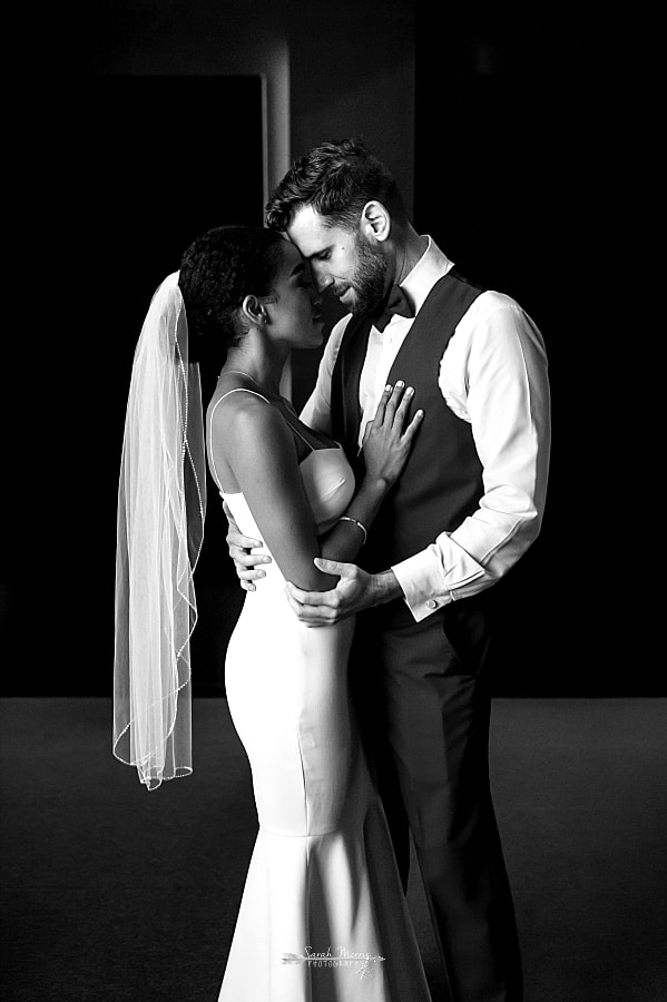 Bride and Groom at their wedding at the Stax Museum