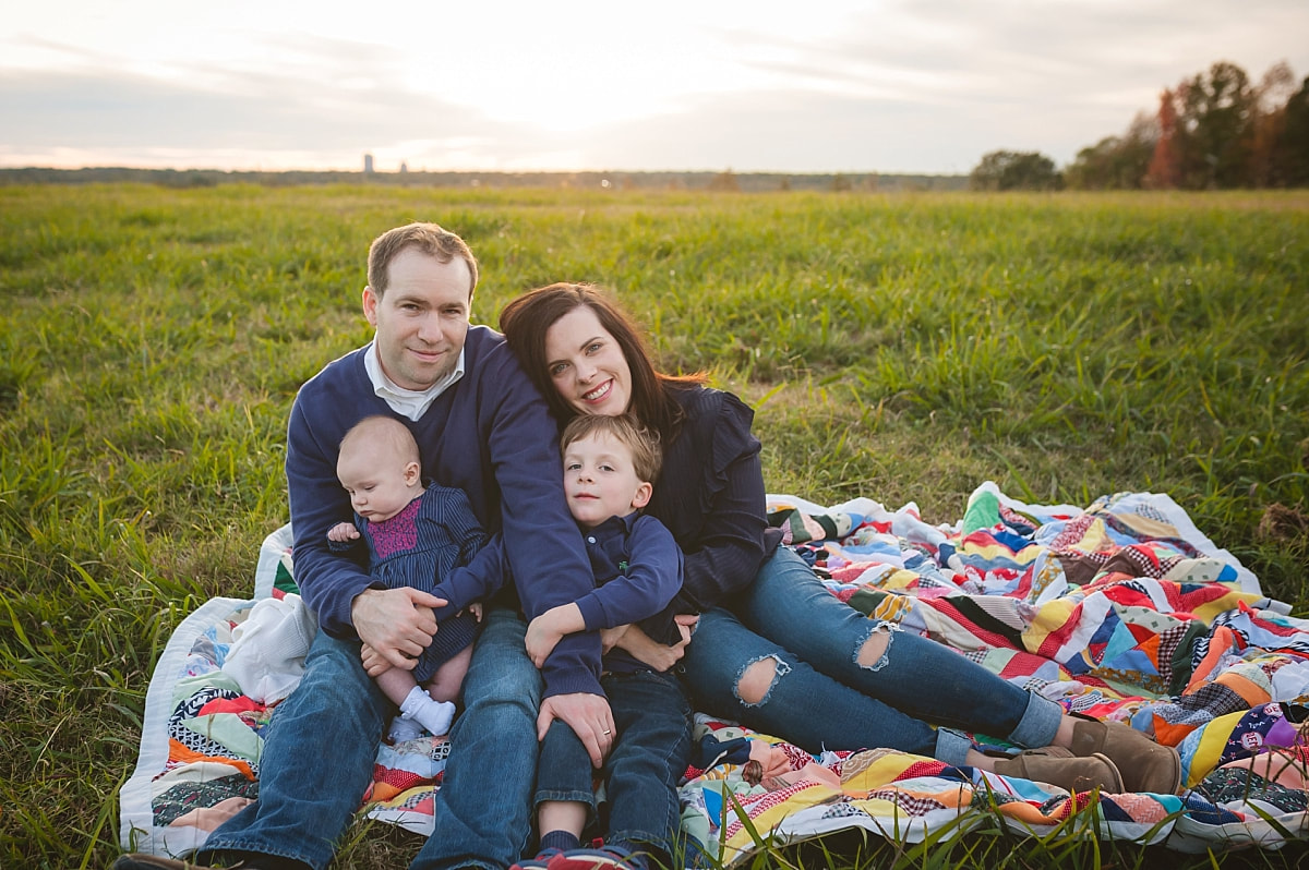 family portrait during the fall in memphis, tn