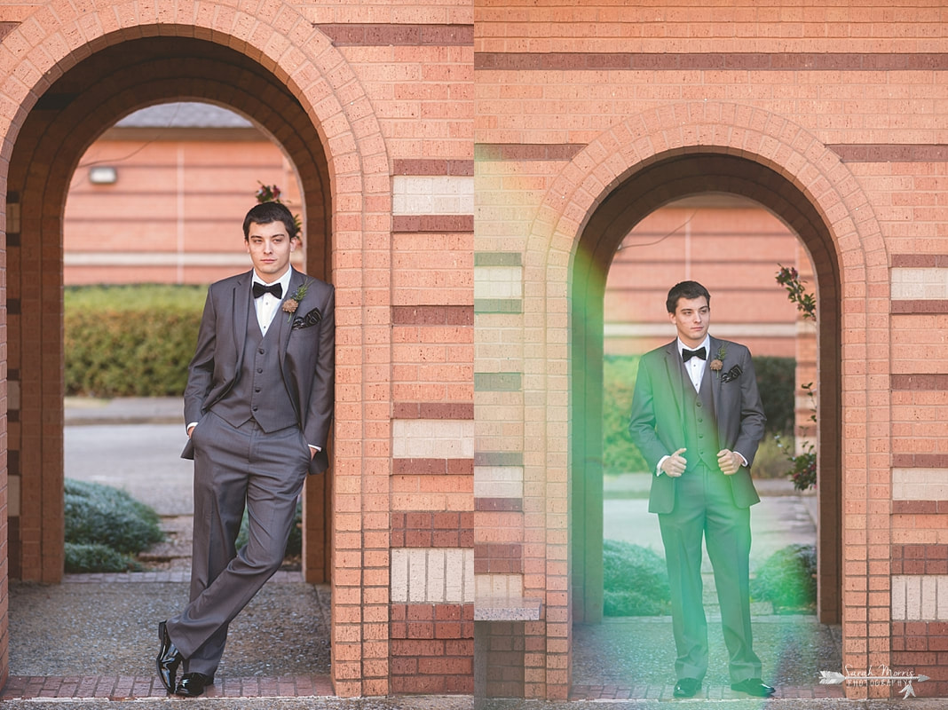 groom's wedding photos at St. Francis of Assisi Catholic Church