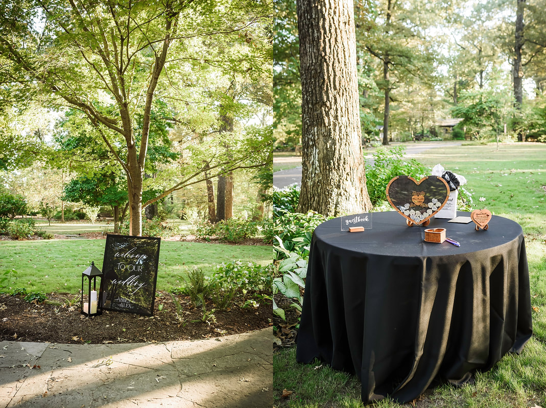 Wedding decorations at the Blekken Pavilion 