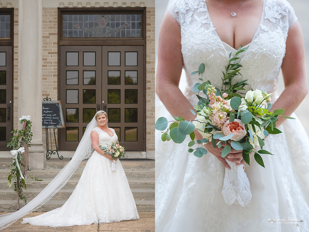 Bride and Groom at Annunciation Greek Orthodox Church in Memphis, TN