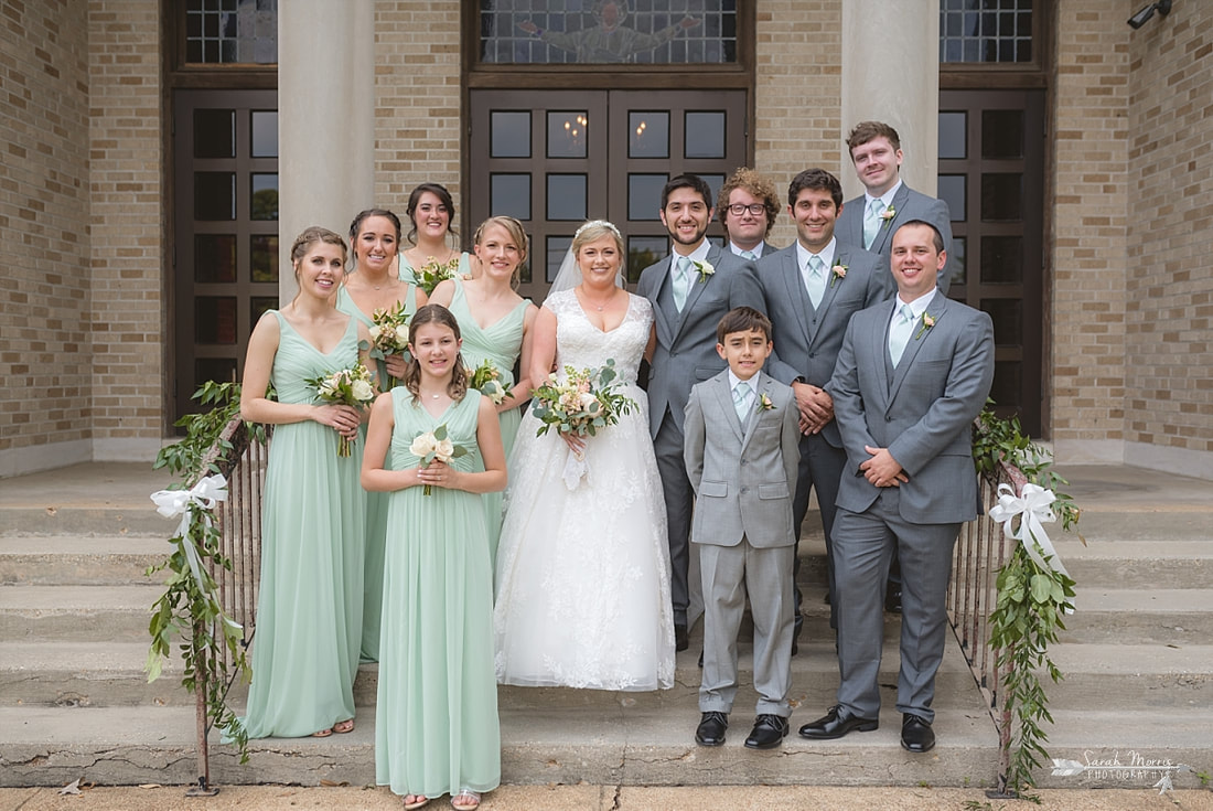 Bridal Party at Annunciation Greek Orthodox Church in Memphis, TN